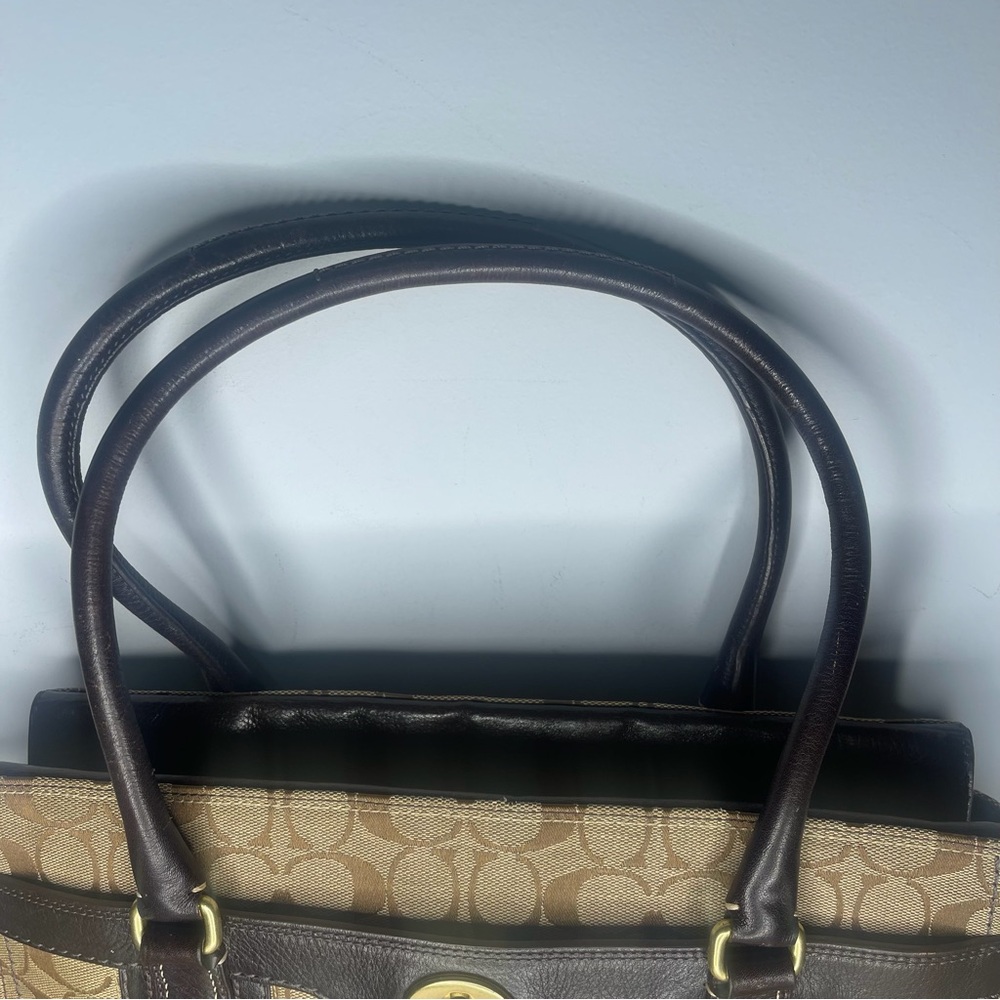 Vintage brown Coach signature Hampton purse handbag - Picture 5 of 9